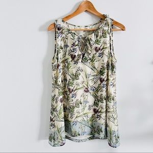 Max Studio Floral Sleeveless Blouse